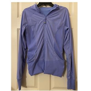 Lululemon Dance Studio Jacket blue hoodie thumbholes size 8
